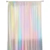 Rainbow Pink Morning Glow Window Treatment Tulle Modern Sheer Curtain for Kitchen Living Room the Bedroom Decoration 220511