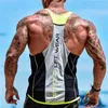 Bodybuilding tanktops mannen gym workout fitness mouwloos shirt mannelijke zomer katoen onderhemd casual singlet vest merk kleding 220624