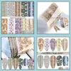 Stickers Decals Nail Art Salon Health Beauty Snake Pattrn Foils Holographic Starry Foil Transfer Acrylic Diy Decorations 10 Rolls 9702550