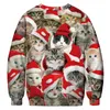 Suéteres masculinos Camisinho de Natal Feia Mulheres/Homens Cabelos Cabelos Cabelo Pullover Funnamente Longo 3D Kawaii Cartoon Cosplay Winter Tops Roupas Jerseymen's