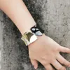 Bangle Gemengde Kleur Legering Grote Manchet Armbanden Voor Vrouwen Punk Verklaring Metalen Armbanden Trendy Sieraden UKMOCBangle Raym22