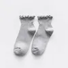 Women Short Lace Warm Socks Ankle Breathable Tube Ladies Cotton Elastic Solid1