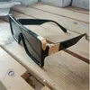 Retro rectangular bright black sunglasses for men Women big frame overall glasses wholesale Outdoor recreation shade mirror chameleon mirror