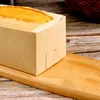 Presentförpackning 100Set Rectangle Paper Cup för tårta bakform rostat bröd non-stick låda hög temperaturmotstånd ugn bakad bröd traygift
