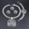 Серебряные украшения с серебряным покрытием в Дубае Женщины Большое подвесное ожерелье.