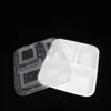 Us Au Microwave Eco-Food Eco-Food Containers 3 отсека одноразового обеда Bento Box черная еда PROP 1000ML по морю GCE13517