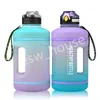 2200ML زجاجة ماء بلاستيكية سعة كبيرة BPA إبريق المياه مانعة للمياه الحرة مع القش للياقة البدنية والرياضة في الهواء الطلق