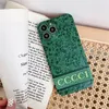 Green Forest Luxury Designer Phone Case Classic Letter Fashion Brand Fundas para teléfonos a prueba de golpes de alta calidad para iPhone 14 12 13 Pro Max 7 8 Plus