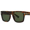 Дизайнерские мужские модные винтажные квадратные солнцезащитные очки негабаритные новые роскошные бренды Big рама Sun Glasses Shades Black Lady UV400 220728