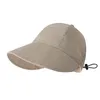 Wide Brim Hats Solid Color Soft Cotton Women Bucket Hat Spring Summer Adjustable Outdoor Beach Sun Foldable Panama CapsWide