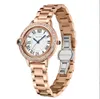 3111 Ins Fashion Montres à quartz pour femmes 30M Bande en acier étanche Or rose Diamant Micro-gravure Confession Étudiant Lovers Montre-bracelet