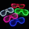 Modische LED-Lichtbrille, blinkende Fensterläden, LIEBE-Form, leuchtende Blitzbrille, Sonnenbrille, Tänze, Partyzubehör, Festival-Dekoration