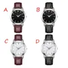 Luminous Quartz Watch without Numerals Scale Leather Strap Wristwatch Alloy Round Dial Men's Deportivo Hombre Drop Ship
