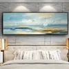 Natural Abstract Boat Landscape Oil Painting on Canvas Cuadros Posters and Prints Scandinavian Wall Art Picture for Wall Art