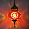Lampy wiszące 25 cm Światła mozaiki Turkish Retro Lighting E27 Bar Restauracja Clear Mediterranean Lightpendant