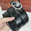 crocodile skin belt StefanoRicc luxury brand for man leather 5A Top quality belts official reproductions factory direct sales vintage retro classic style 3.8 cm