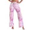 Wide perna calças calças flores floral palazzo capris camo xadreza planície listra elástica aptidão ioga calças senhora esporte solto longo calça casual safgy 40 cores b8017