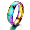 F￤rgglad regnb￥ge liten tass tryck fingerring f￶r par lovar engagemang 6mm ￤lskares br￶llopsringar lesbiska gay smycken267k