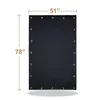 Curtain & Drapes Portable Sunshade Suction Cup Type Sun Cloth Folding Blind Temporary Window Black 198X130CMCurtain