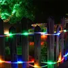 Strisce luminose a tubo con stringhe 8 modalità di riproduzione Telecomando Batteria Ghirlanda Decorazione fai da te per esterni Luci natalizie per alberi da giardino LED LED