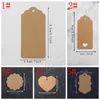 Carta kraft Hang Tag a forma di cuore Bomboniera Etichetta regalo Forma di fiore Vuoto Biglietti d'auguri fai da te Etichette appese per abbigliamento BH6388 TYJ