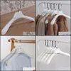 Klädhängare för rockar plagg och pälsdukhållare tjocka breda skoder vit plast förvaring rack släpp leverans 2021 hängare kläder h