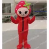 Traje de mascote de morango vermelho de halloween