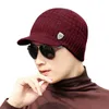 Berretti con teschio/teschio Cappelli invernali con tesa in pelliccia Skullies Berretti da uomo Caldo tessuto largo Uncinetto di lana lavorato a maglia Berretto da sci Cappello Gorras Cofano Cappello lavorato a magliaB