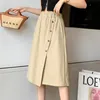 Fashion Summer Korean Style Cotton Wide Leg Capris Women Short Pants High Elastic Bud Waist Shorts Skirts Female W220322