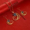 Boucles d'oreilles Collier Pendentif Oiseau Colliers Bague Papouasie Guinée Ornement Traditionnel Bijoux PNG CadeauxBoucles d'oreilles