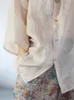 Chemisiers pour femmes chemises femmes lâche Ramie Blouse chemise dames Vintage mince été crème solaire femmes hauts 2022 femmes