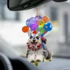 Interior Decorations Cute Car Ornament Realistic Decor Happy Puppy Bubbles Backpack Hanging OrnamentInterior