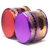 Colored Teeth Visible Through The Window Herb Grinders Smoking Accessories Multi Colors 4/3 Layers Zinc alloy + Bakelite Height72mm OD 63MM GR426