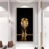 Animale dipinto su tela leone leopardo pittura a olio poster immagine casa interno camera ufficio camera da letto decorazione della parete arte senza cornice