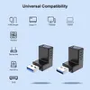 USB cable 3.0 Adapter 90 Degree Male to Female Combo Vertical Up and Down Angle Coupler Connector 2PCS