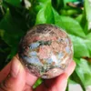 Decorative Objects & Figurines 50MM-70mm Natural Glaucophane Quartz Crystals Sphere Ball Crafts Healing Stone For 1pcDecorative