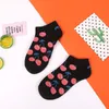 Men's Socks Crew Avocado Pineapple Cherry Apple Fashion Fruit Happy Cotton Funny Ankle Men Short No Show Summer Casual Women