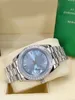 New mens watch waterproof With Box Papers Men Watch Day-Date 40mm 228396 Watch Ice Blue Diamond Dial Bezel Movement Automatic Mens Watches