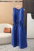 Miyake geplooide zomer mouwloze tailleloze sexy elegante Koreaanse designer mode met blauwe twee stuks jurk sets 220509