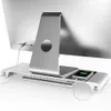 Staffa di supporto per risparmiare spazio aumentare il supporto in alluminio 4 porte USB monitor per computer portatile per PC Apple spina USA UE