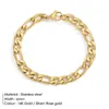Pulseiras de elo corrente 2023 Figaro pulseira feminina de aço inoxidável ouro charme para mulheres e homens joias YS32821-1 Raym22