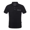 pleinxplein design heren poloshirt plein poloshirt T-shirt revers katoen slank eenvoudig korte mouw mode zwart 90812