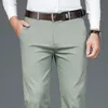 Mäns byxor Spring Bambu Fiber Casual Classic Style Affärsmode Khaki Stretch Cotton Byxor MANA Märken Kläder 220826