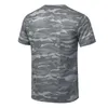 Personnaliser T-shirt de course hommes séchage rapide respirant sport Fitness chemises Gym exercice entraînement à manches courtes Camouflage hauts 220704