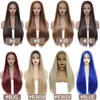 Long Straight 3X13 Lace Frontal Wig Synthetic Lace Wig Free Part Wigs For Black Women 150% Density Lace Wig Cosplay Dailyfactory direct