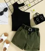 Barn Halter Clothing Set High Quality Baby Suits Strap Neck Jacket Shorts Fanny Pack Two Piece Set