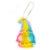 Prosty Brelok Keychain Fidget Zabawki Dolphin Prezent Edukacja dla dzieci Organizm morski dla autyzmu ADHD Lęk Anti Stress Relief Sensory Toy Gifts