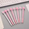 Gel Pennen 40 Stks Zachte Silicon Cartoon Flamingo Neutrale Pen Zwart Handtekening Student Briefpapier Dier 0.5mm Roze Meisje
