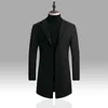 Men's Wool & Blends Mens Fashion Boutique Pure Color Business Casual En Dust Coats / Male Quality Slim Leisure Trench T220810