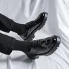Dress Shoes Man Wedding Shoe Men Casual Leather Japan Korean Streetwear Business Thick Sole Platform Patent